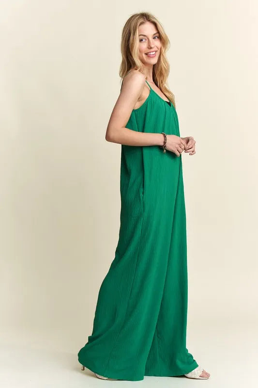 ADORA Wide Leg Casual Cami Jumpsuit OutfitFlow