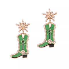 Cowgirl Boot Dangle Earrings OutfitFlow