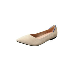 Point Toe Block Heels Slip-Ons Apricot OutfitFlow