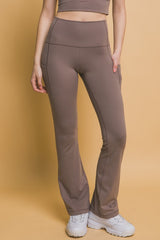 Outfit Flow - Love Tree High Waist Flare Active Leggings with Side Pockets