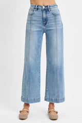 RISEN Full Size High Rise Crop Wide Leg Jeans Plus Size OutfitFlow
