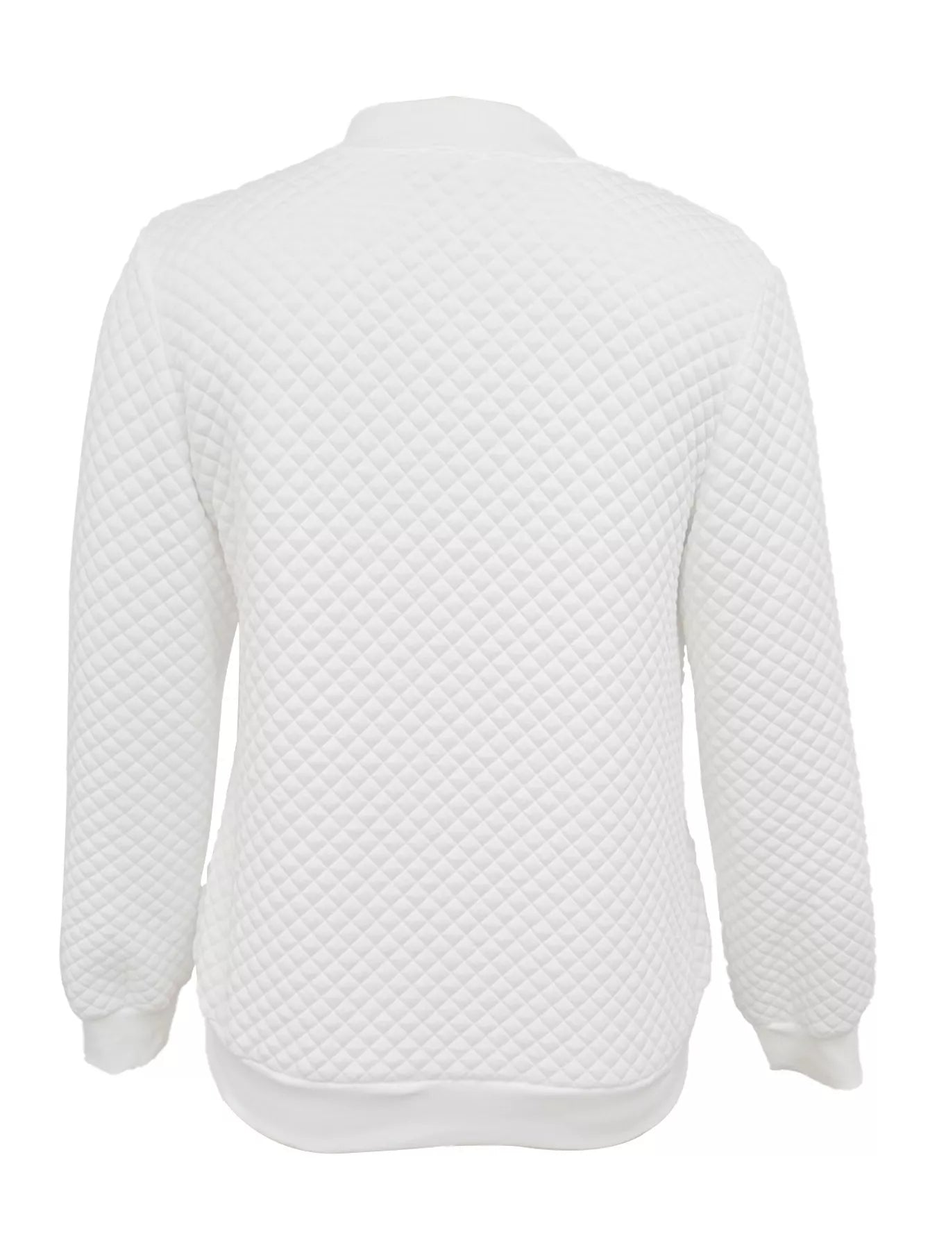 Textured Zip Up Long Sleeve Jacket OutfitFlow