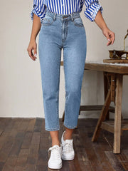 High Waist Jeans with Pockets OutfitFlow