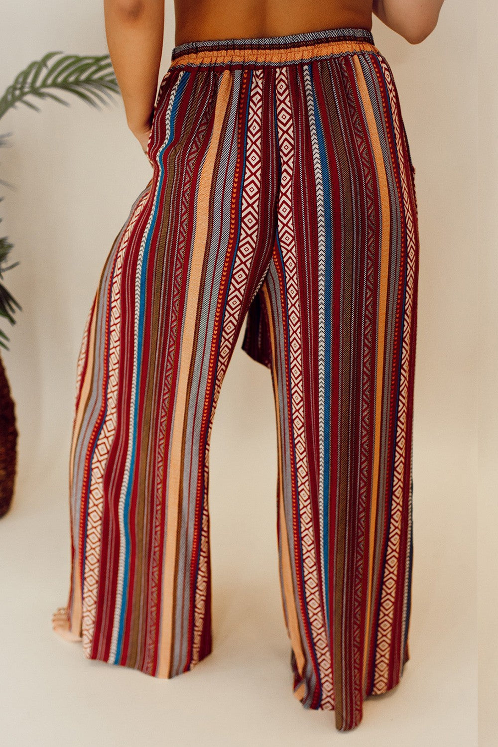 Outfit Flow - Printed Tied Wide Leg Pants