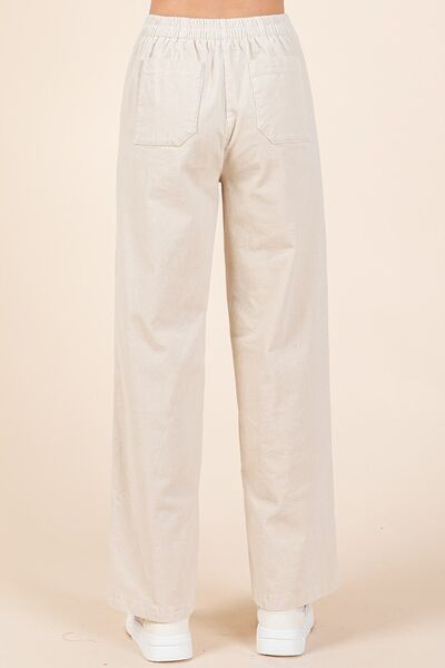 Mittoshop Corduroy Back Elastic Waist Pants OutfitFlow