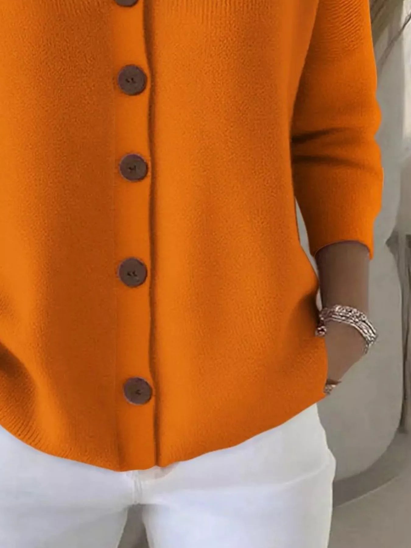 Full Size Hooded Button-Front Soft Knit Cardigan Plus Size OutfitFlow