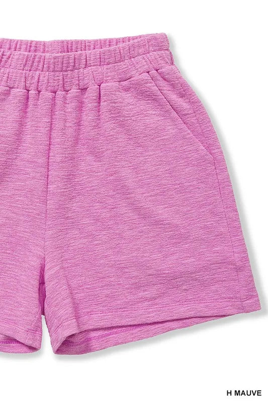 Zenana Cotton Slub Shorts OutfitFlow