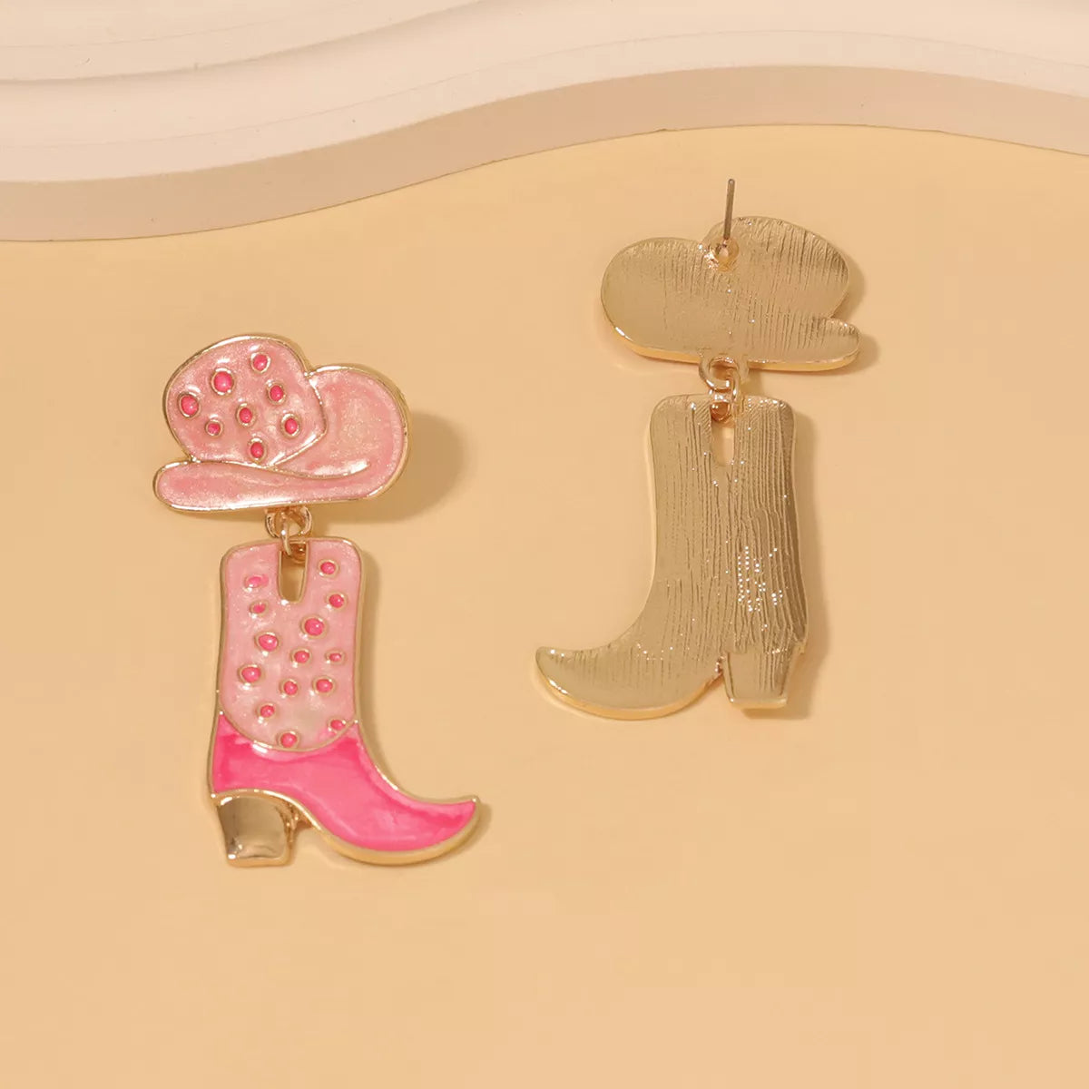 Cowgirl Boot and Hat Dangle Earrings OutfitFlow