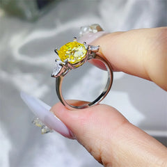 3 Carat Moissanite 925 Sterling Silver Ring OutfitFlow
