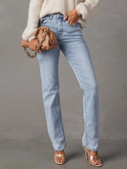 High Rise Jeans with Pockets Light OutfitFlow