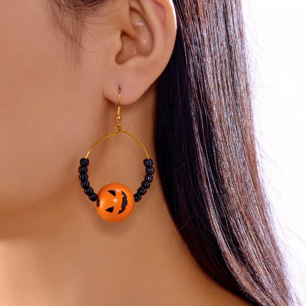 18K Gold-Plated Halloween Bead Earrings OutfitFlow