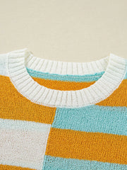 Color Block Striped Sweater OutfitFlow
