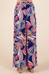 Mittoshop Abstract Print Elastic Waist Wide Leg Pants OutfitFlow