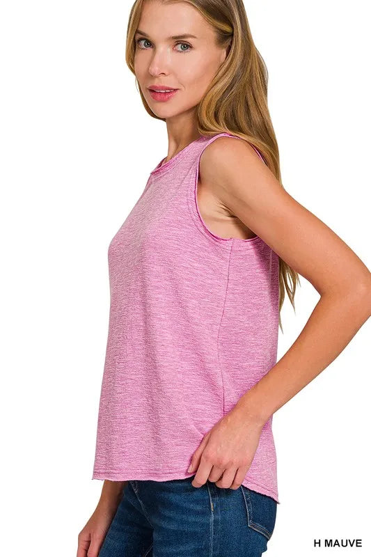 Zenana Cotton Slub Tank & Pants Set OutfitFlow