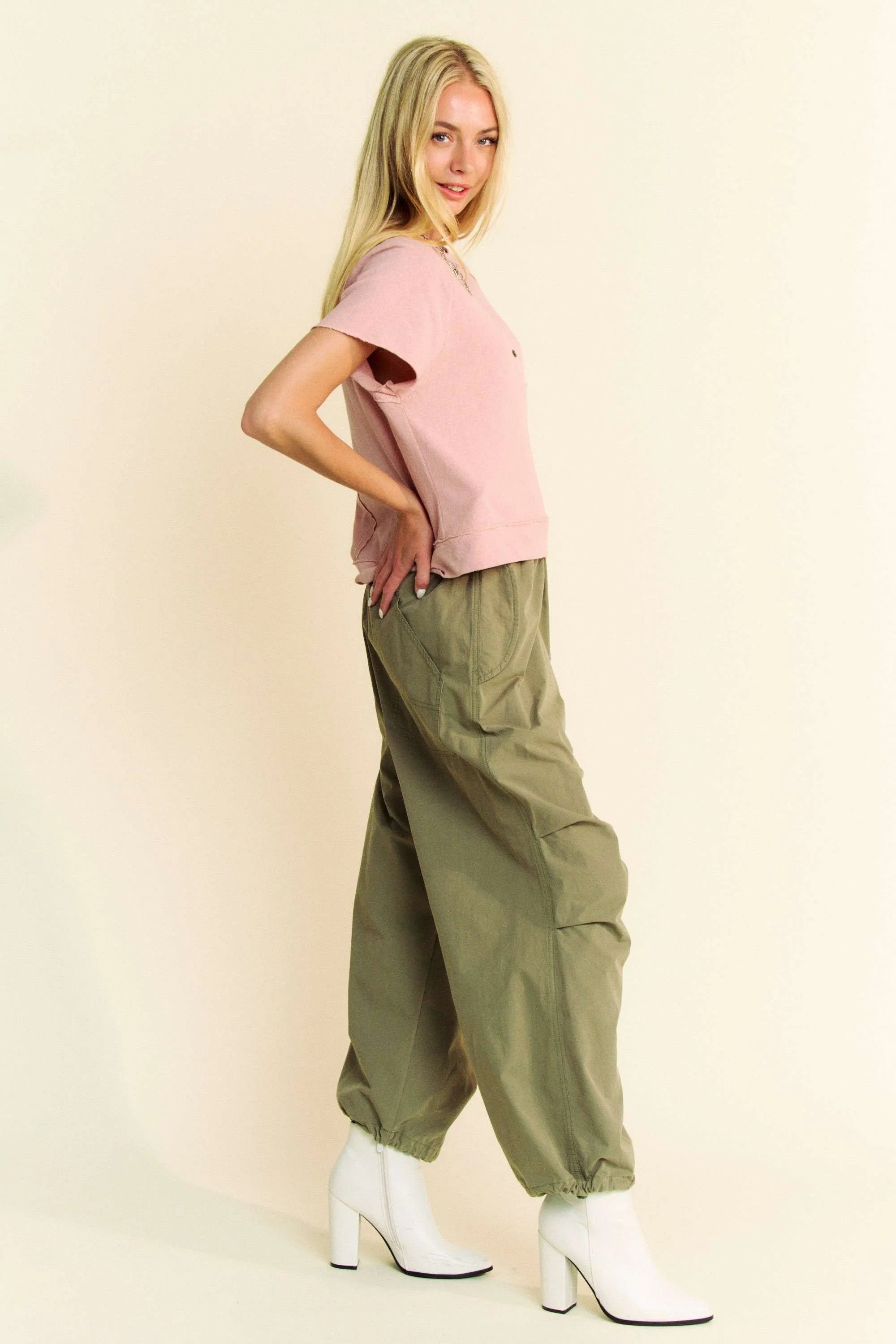 Davi & Dani Breezy Knit Fabric Short Sleeve T-shirt Top OutfitFlow