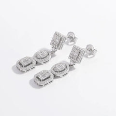 925 Sterling Silver Inlaid Zircon Earrings OutfitFlow