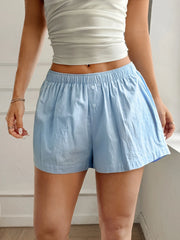 Relaxed Fit Elastic Waist Shorts OutfitFlow
