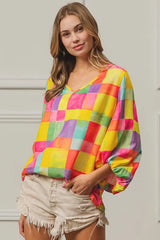 BiBi Multi Block Bubble Pop Ballon Top OutfitFlow