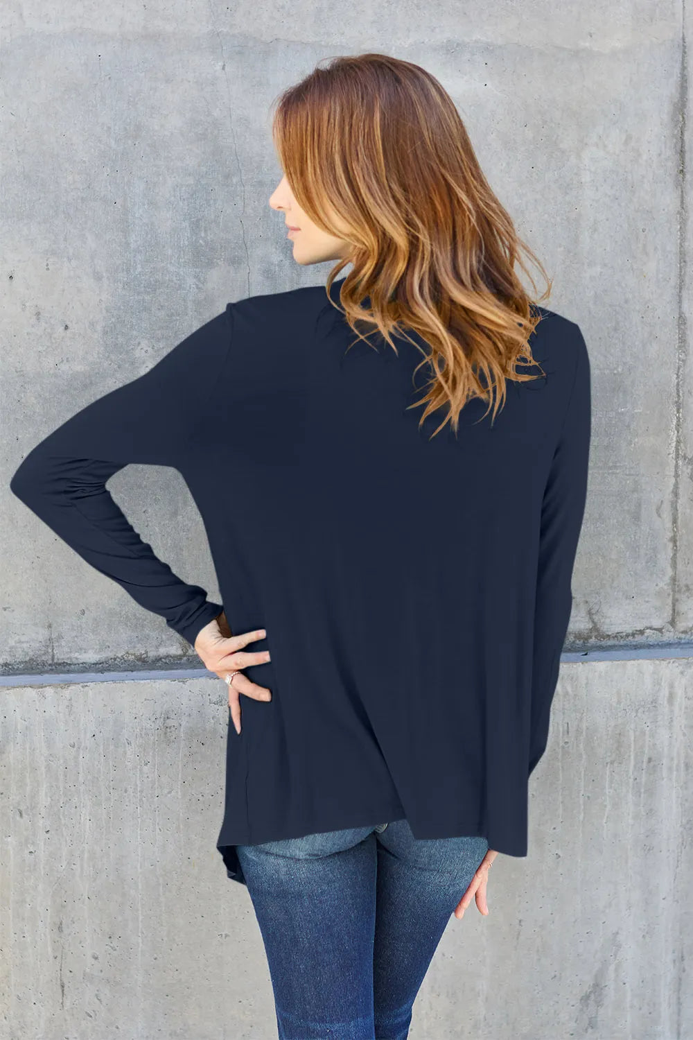 Basic Bae Full Size Open Front Long Sleeve Cardigan OutfitFlow