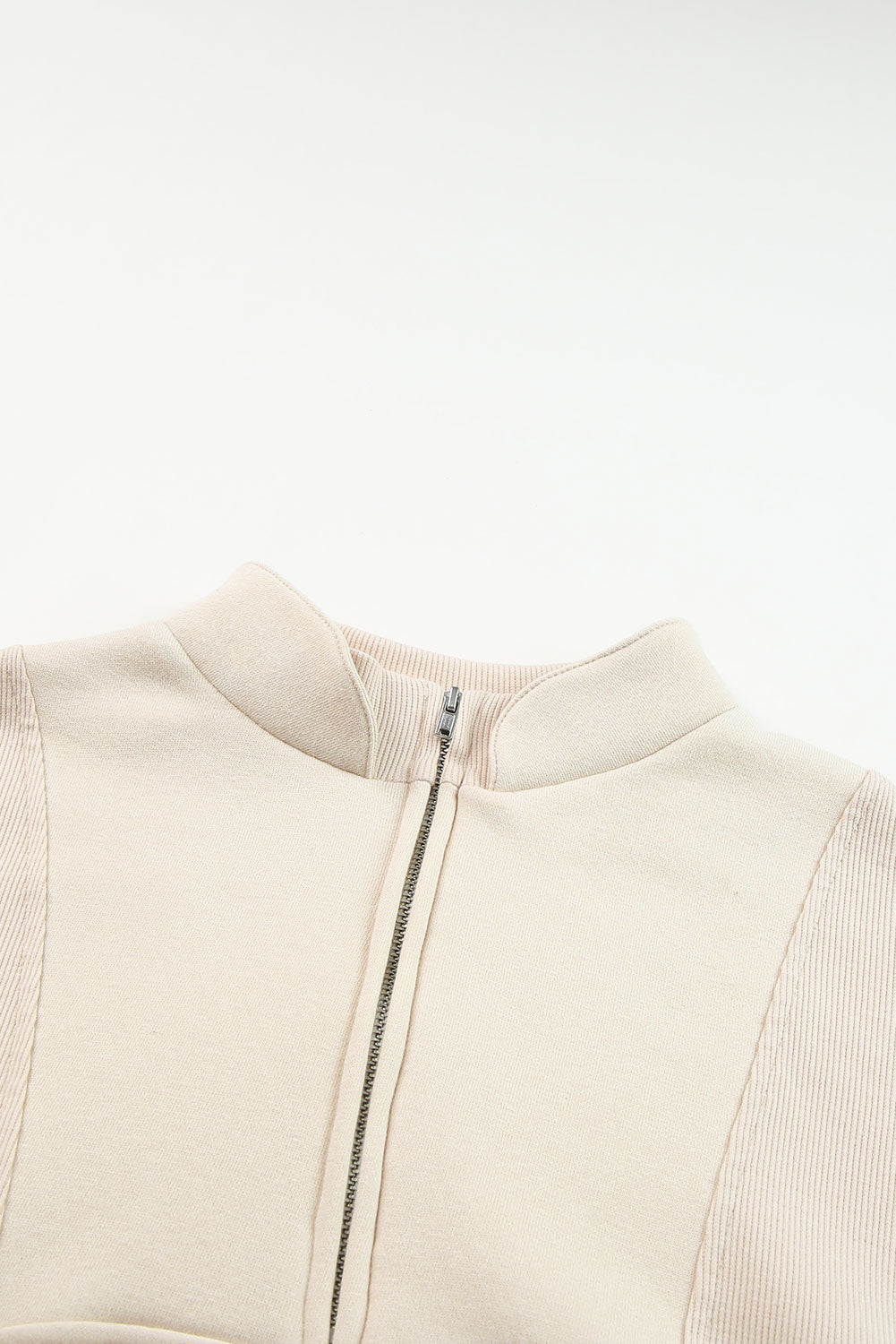 Half Zip Drop Shoulder Long Sleeve Sweatshirt OutfitFlow