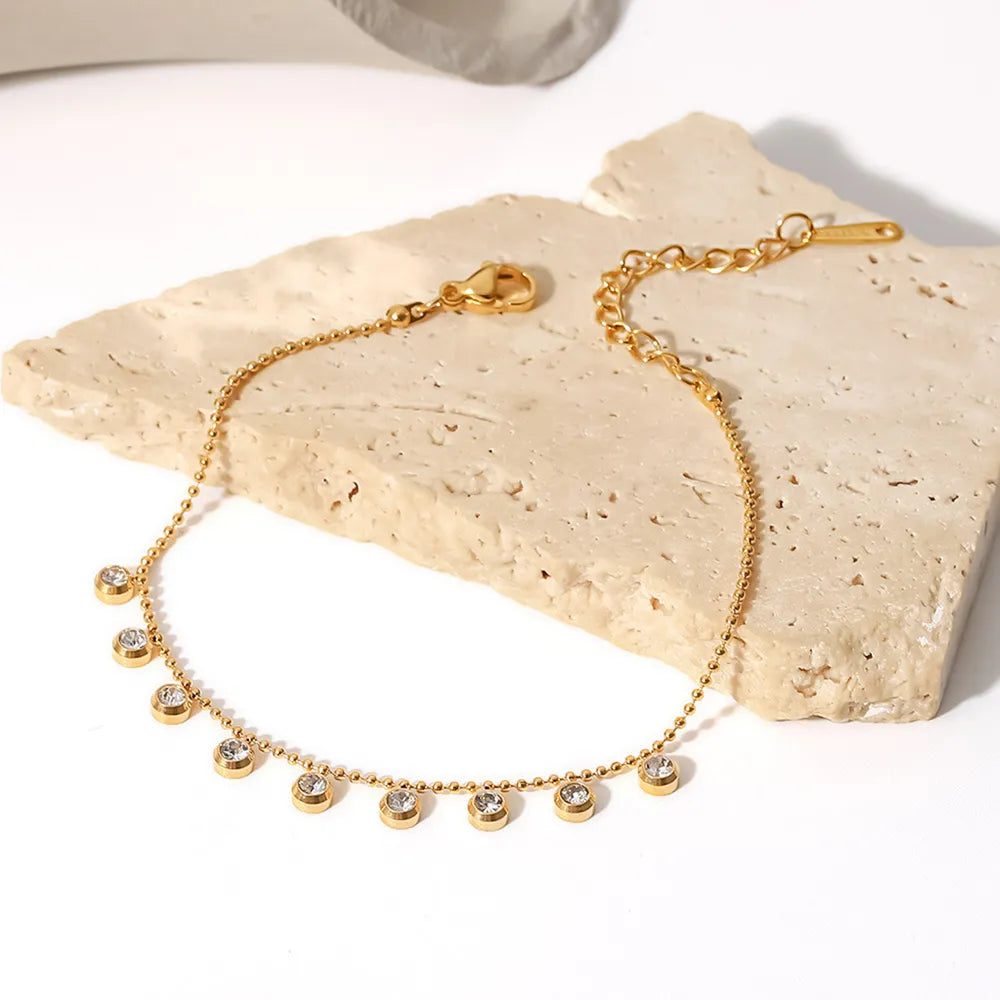 Zircon 18K Gold-Plated Stainless Steel Bracelet OutfitFlow