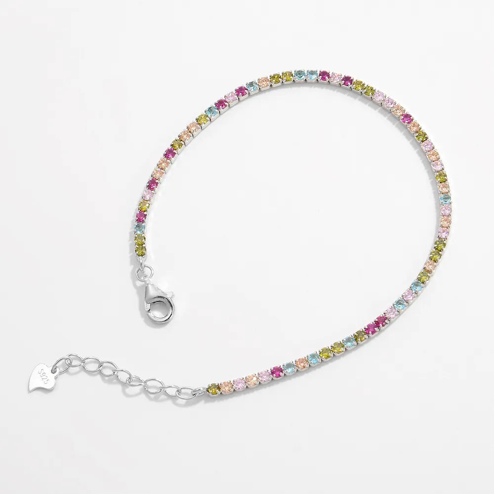 Inlaid Zircon 925 Sterling Silver Bracelet OutfitFlow
