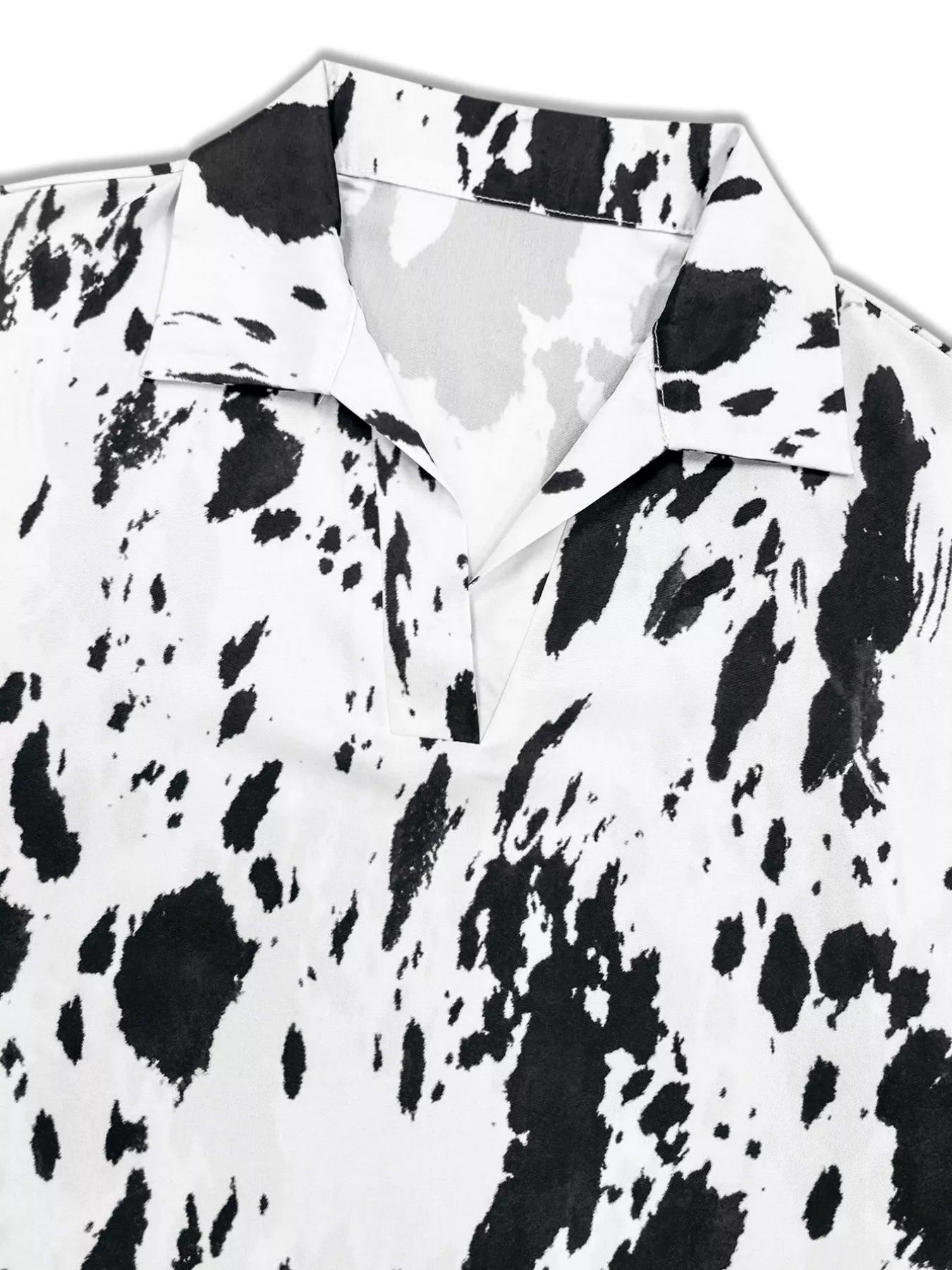 Printed Relaxed Fit Top and Wide Leg Pants Set OutfitFlow