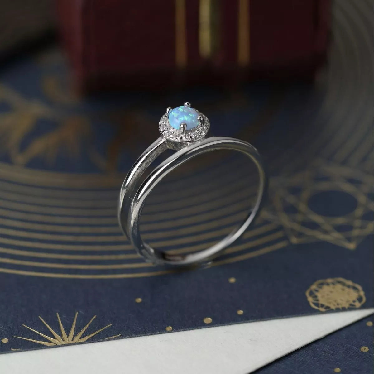 925 Sterling Silver Opal Ring OutfitFlow