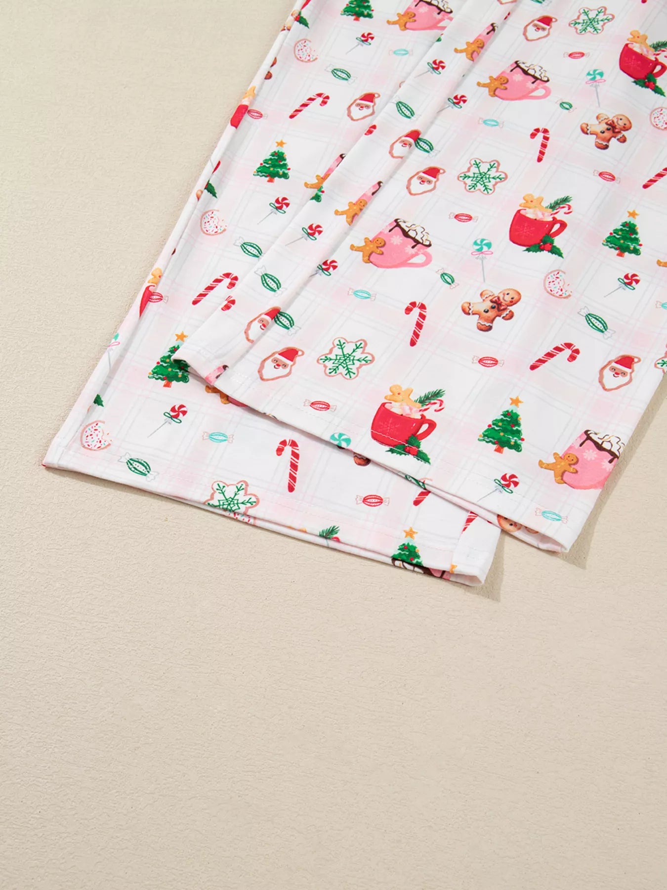 Christmas Spirit Cute Holiday Print Short Sleeve Shirt and Pants 2pcs Pajama Set OutfitFlow