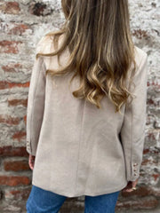 Full Size Double Breasted Long Sleeve Blazer Plus Size OutfitFlow