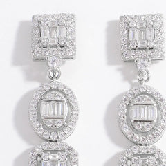 925 Sterling Silver Inlaid Zircon Earrings OutfitFlow