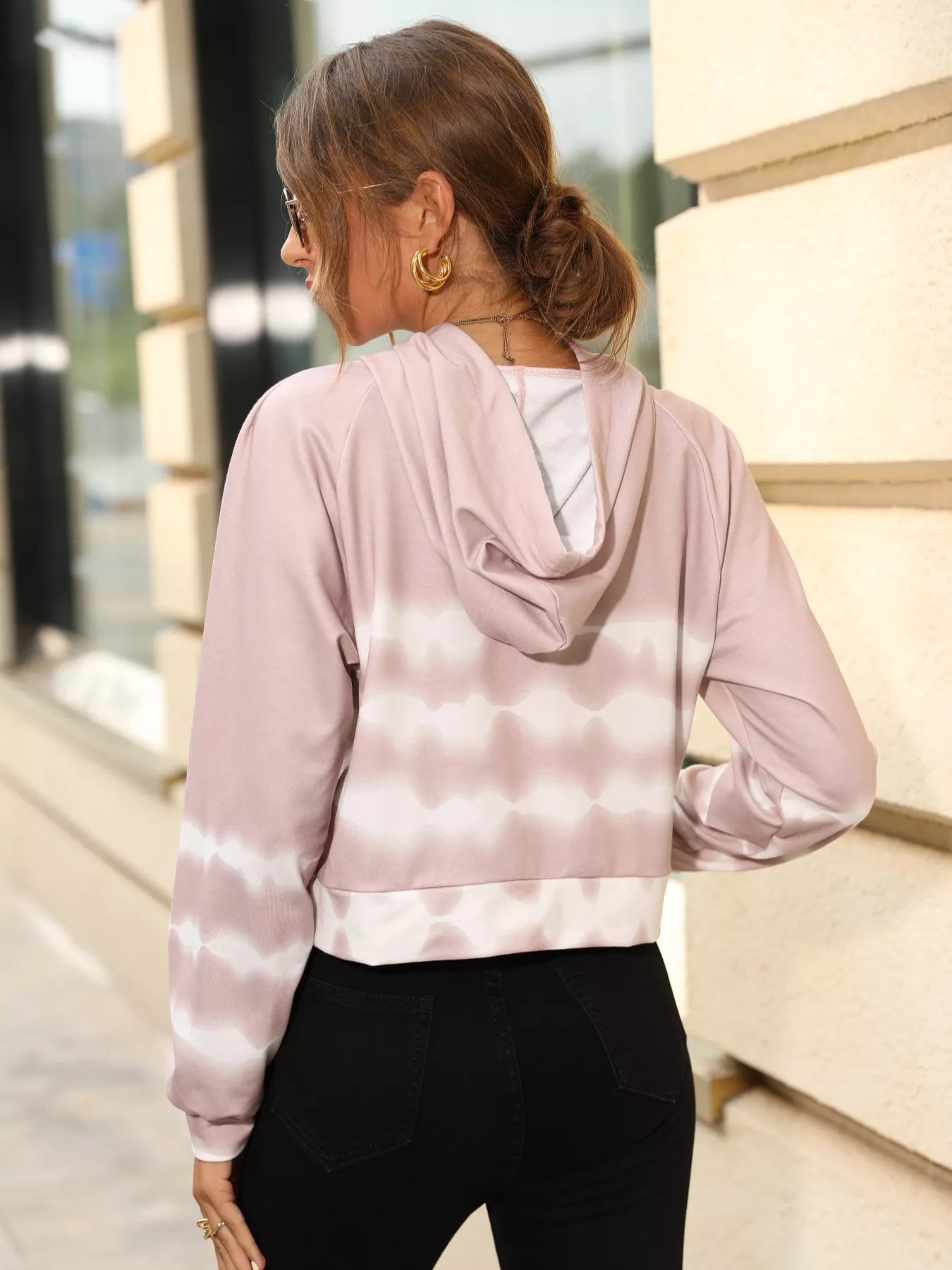 Drawstring Raglan Sleeve Hoodie OutfitFlow