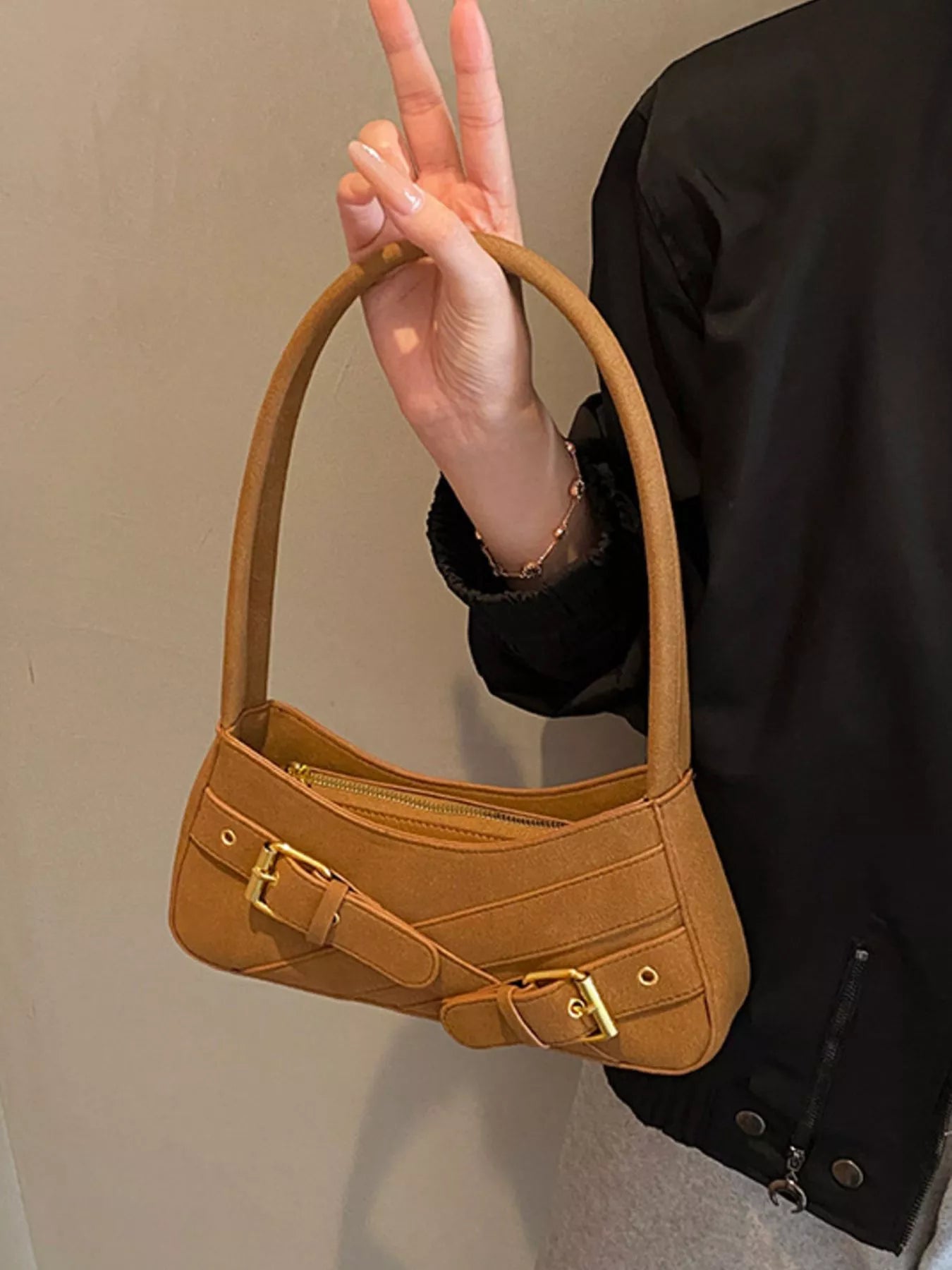 Buckle Decor Shoulder Bag Trendsi