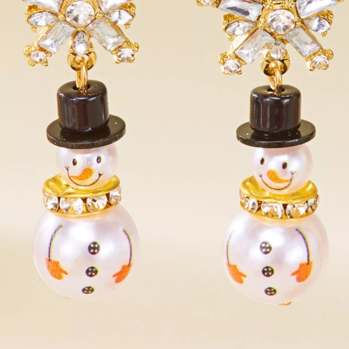 Christmas Snowman Drop Earrings OutfitFlow