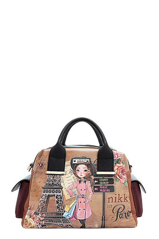 Nicole Lee USA Eco-Leather Boston Bag Tan One Size OutfitFlow