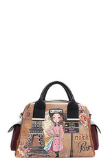 Nicole Lee USA Eco-Leather Boston Bag Tan One Size OutfitFlow