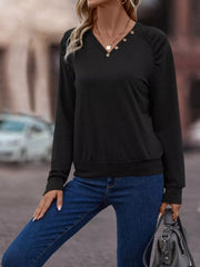 V-Neck Long Sleeve T-Shirt OutfitFlow