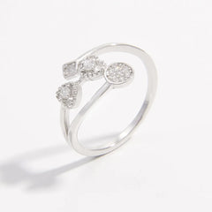 925 Sterling Silver Inlaid Zircon Ring OutfitFlow