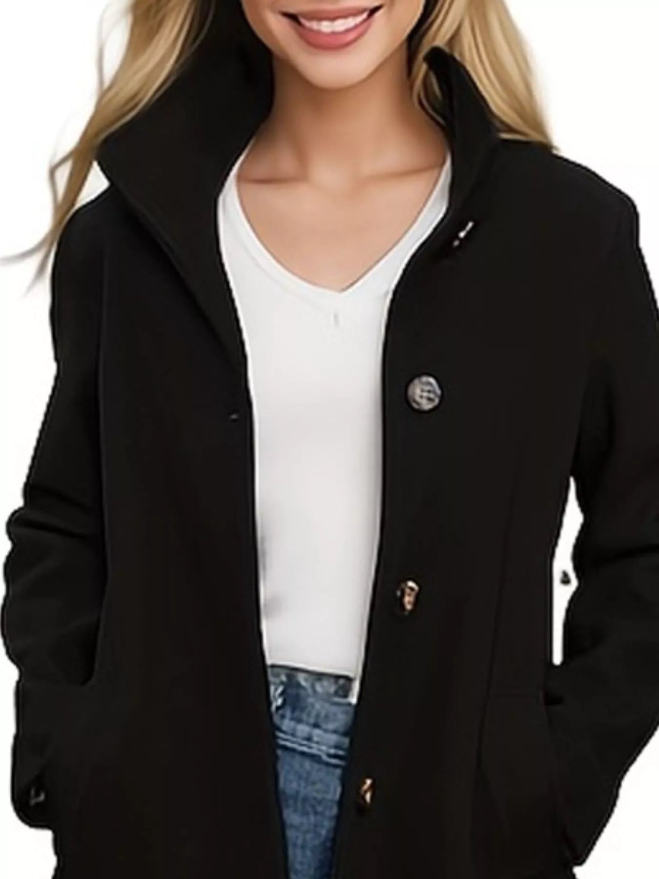 Button-Down Long Sleeve Outerwear OutfitFlow