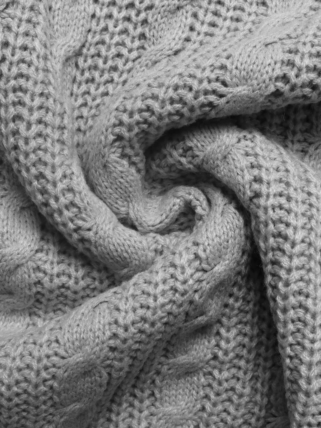 Cable Knit Half Zip Sweater Trendsi