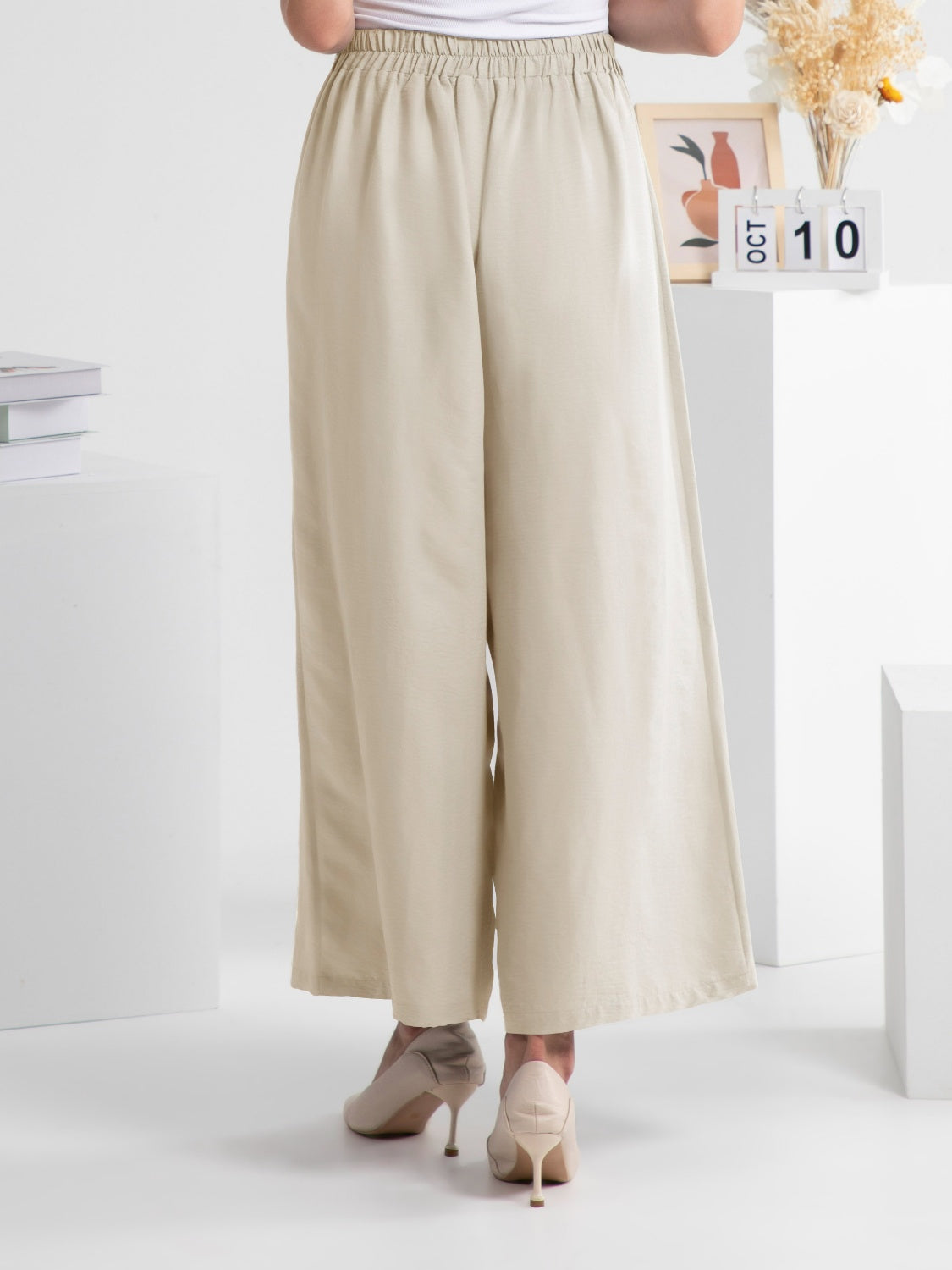 Outfit Flow - FAM-FAM Wide Leg Elastic Waist Pants