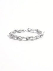 925 Sterling Silver Knot Shape Open Ring Silver OutfitFlow