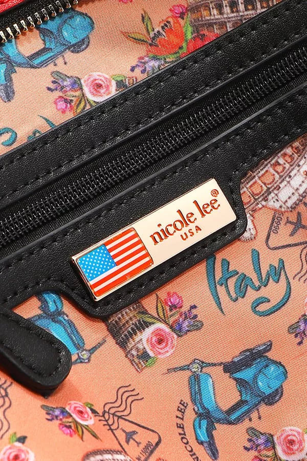 Nicole Lee USA Martha Travels Italy Multi Pocket Shoulder Bag OutfitFlow