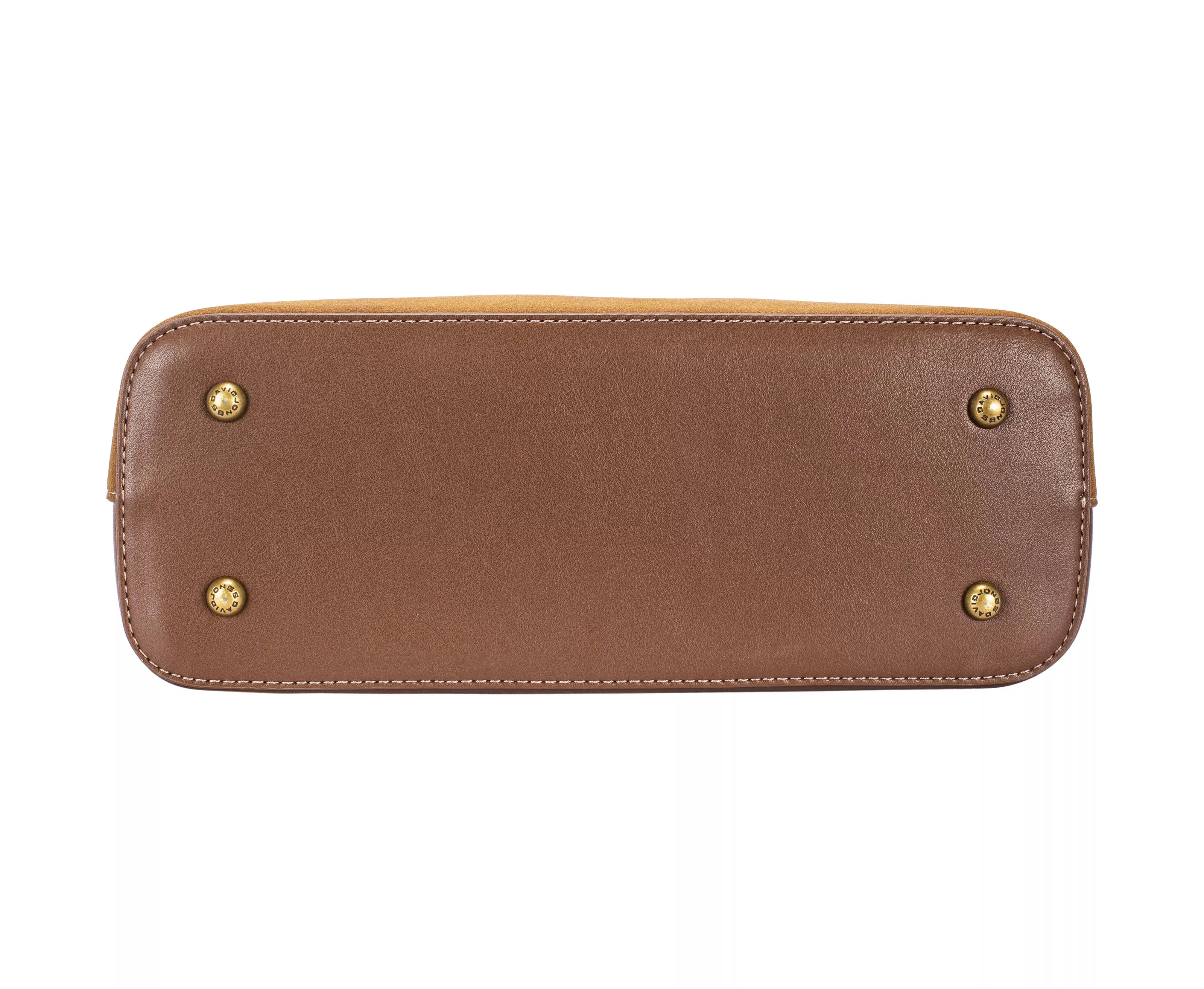 David Jones Two Tone Leather Shoulder Bag with Adjustable Strap Trendsi
