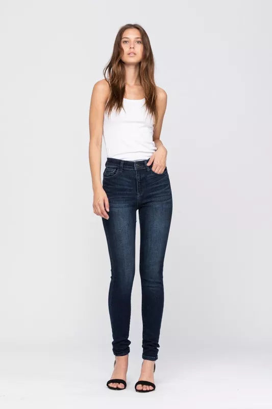 Judy Blue High Waist Washed Skinny Jeans OutfitFlow