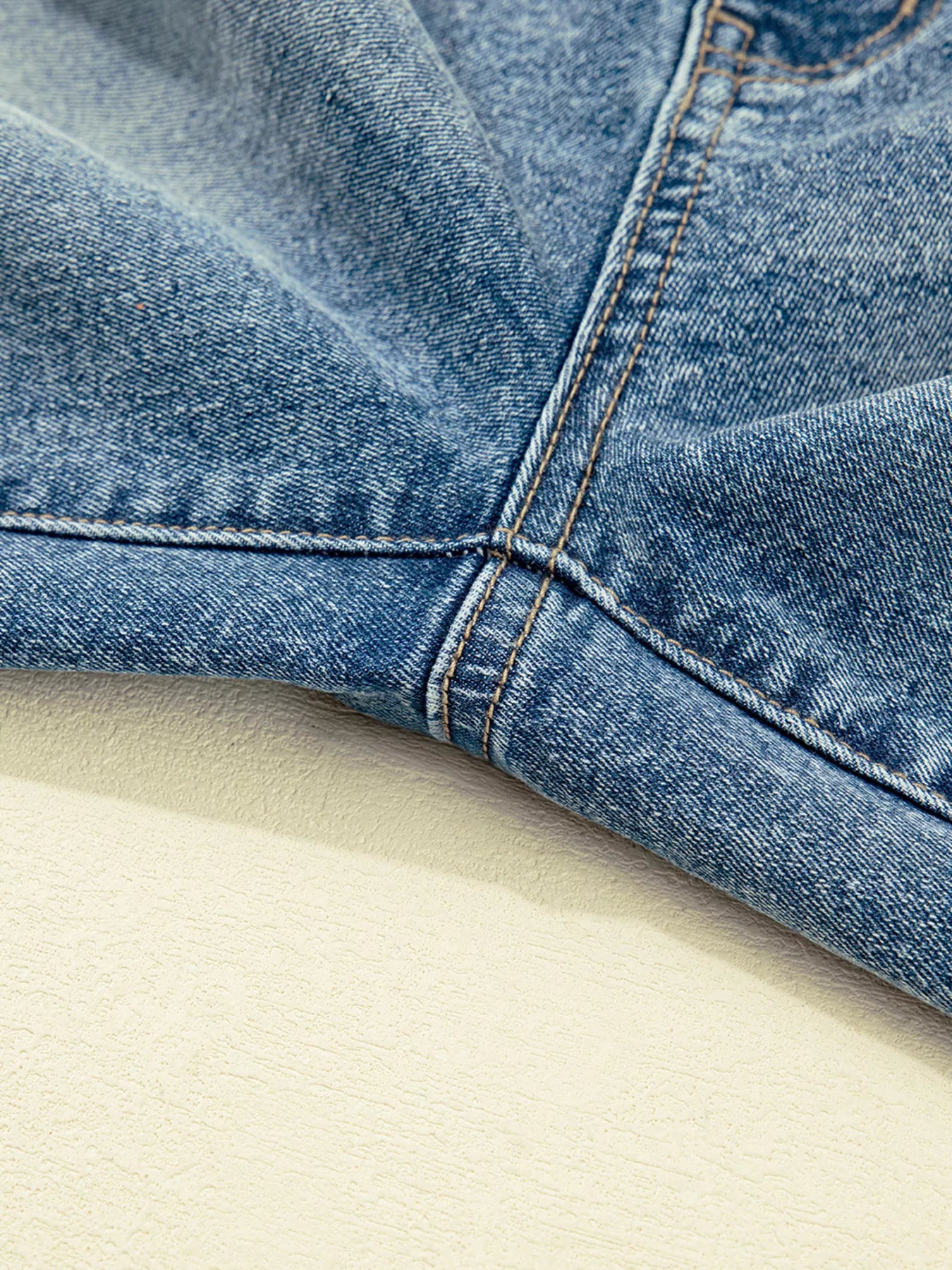 Vintage Washed Seam Detail Shift Jeans OutfitFlow