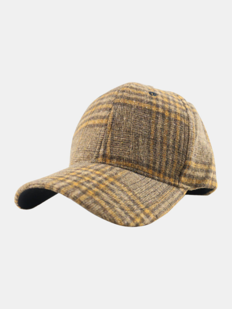 Outfit Flow - Plaid Adjustable Cotton Baseball Cap