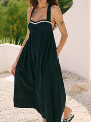 Sweetheart Neck Midi Dress OutfitFlow