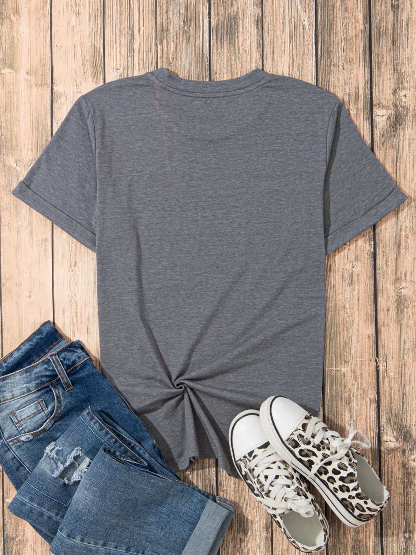Sequin Bow Short Sleeve Tee OutfitFlow