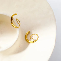 Stainless Steel Spiral Earrings OutfitFlow